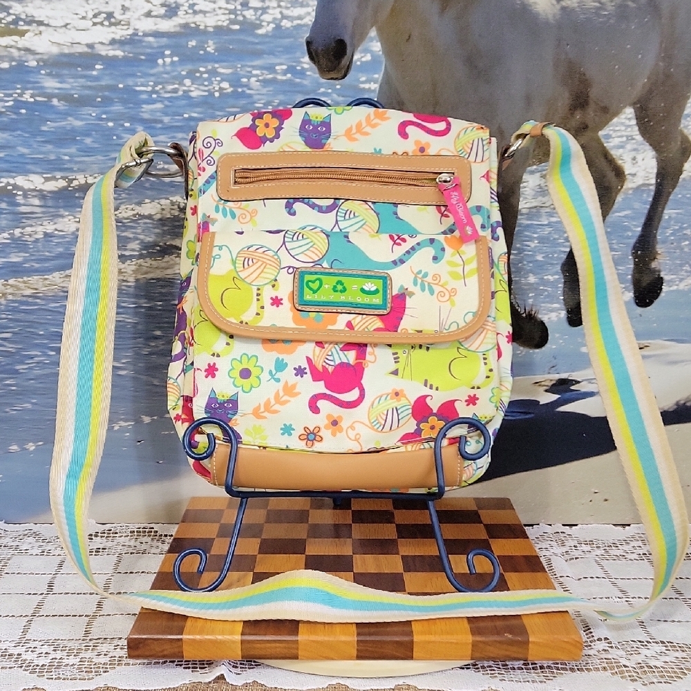 Lilly Bloom Colorful Cat Print Women's Bag